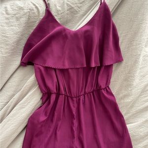 Satin Magenta Jumpsuit